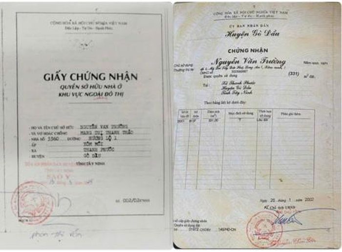 GCN số 01972/QSDĐ và GCN số 002/02/CNSH trên cùng một diện tích đất