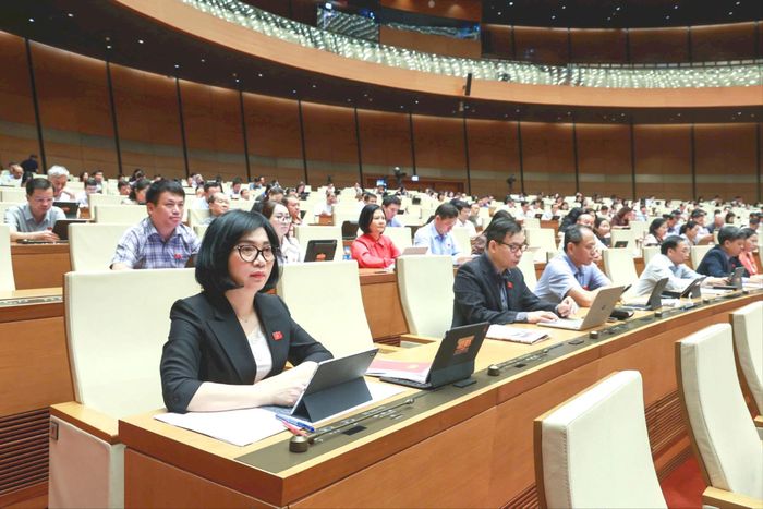 Các đại biểu Quốc hội tham dự phiên họp sáng 21-8. Ảnh: media.quochoi.vn