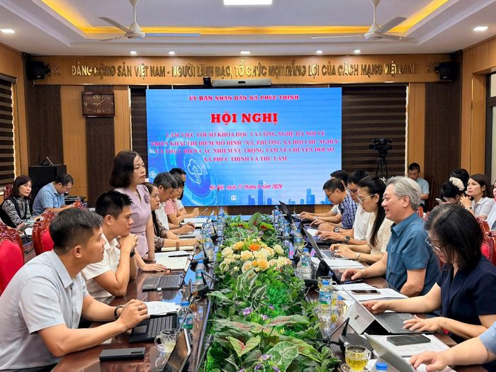 Các đại biểu dự buổi làm việc. Ảnh: Thanh Hà