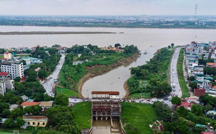 Khu vực cụm công trình đầu mối Liên Mạc (thành phố Hà Nội). Ảnh: Tùng Nguyễn