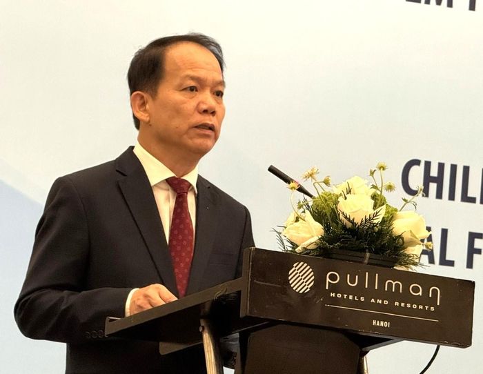 Bộ trưởng Bộ Tư pháp Hoàng Thanh Tùng phát biểu tại sự kiện diễn ra ngày 21-8. Ảnh: Kiều Thoan Thu