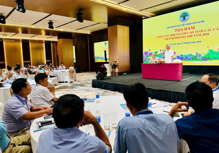 Tọa đàm công tác Hội NCT các cấp thành phố Hà Nội năm 2026. Ảnh: Bảo Lâm