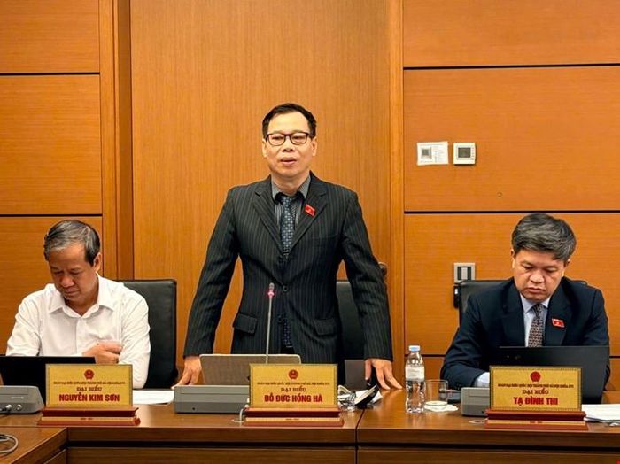 Đại biểu Đỗ Đức Hồng Hà (Đoàn Hà Nội) phát biểu thảo luận. Ảnh: Thúy Quỳnh