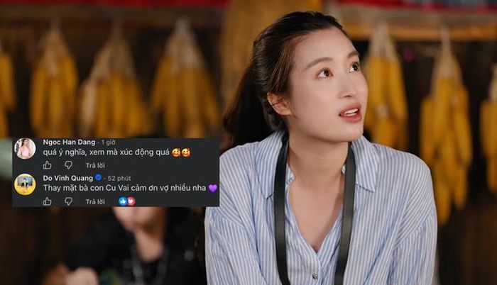 Ông xã Đỗ Mỹ Linh tự hào: "Thay mặt bà con Cu Vai cảm ơn vợ nhiều".