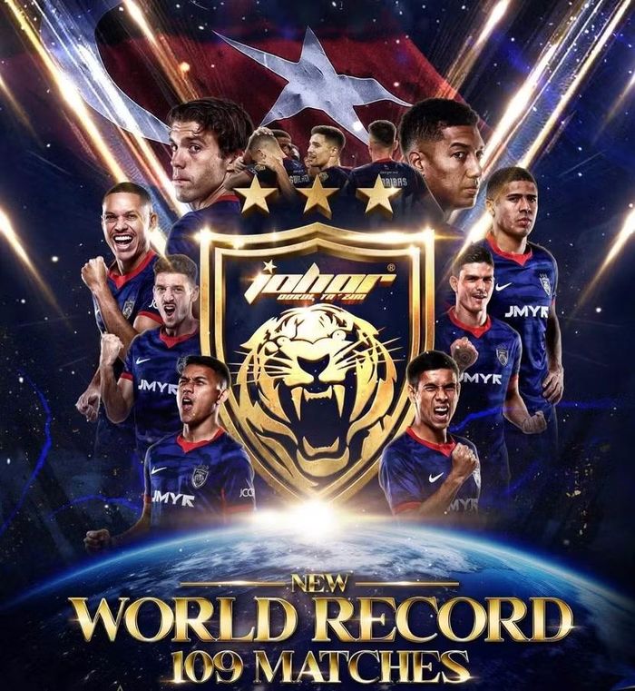 Johor Darul Ta’zim lập kỷ lục thế giới: 109 trận bất bại liên tiếp tại giải quốc nội
