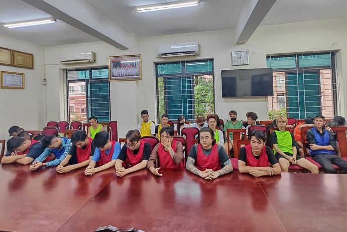 Nhóm đối tượng tại Công an TP Hà Nội.