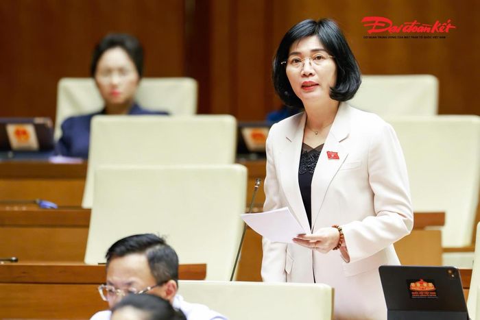 Đại biểu Phùng Thị Hồng Hà phát biểu (Ảnh: Quang Vinh)