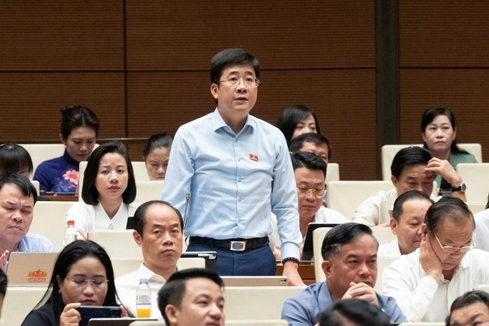 Đại biểu Nguyễn Thành Trung phát biểu