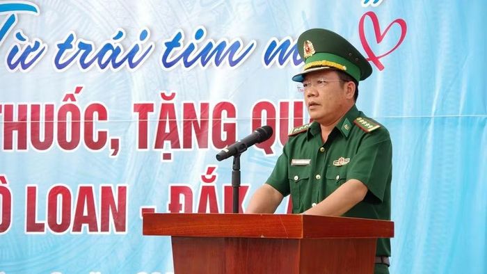 Đại tá Nguyễn Minh Tuyên phát biểu tại chương trình. (Ảnh: Ngũ Tố)