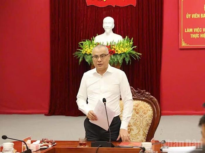 Bí thư Tỉnh ủy Phú Thọ Phạm Đại Dương phát biểu tại hội nghị.