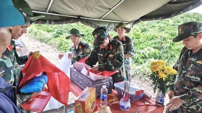 Hài cốt liệt sĩ được bảo quản kỹ lưỡng. (Ảnh: QUỐC KHÁNH)