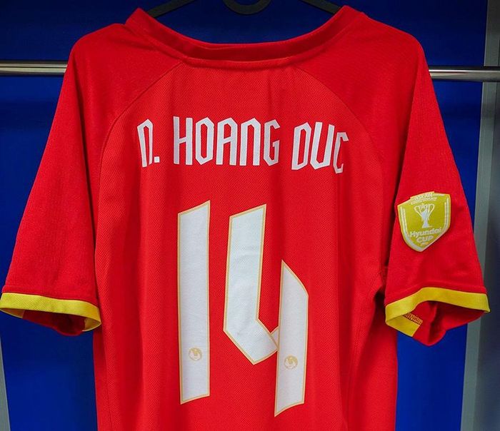 Trang phục thi đấu của Hoàng Đức. Ảnh: VFF 