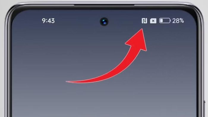 Biểu tượng chữ “N” trên thanh trạng thái Android cho biết tính năng NFC đang được bật và sẵn sàng hoạt động.