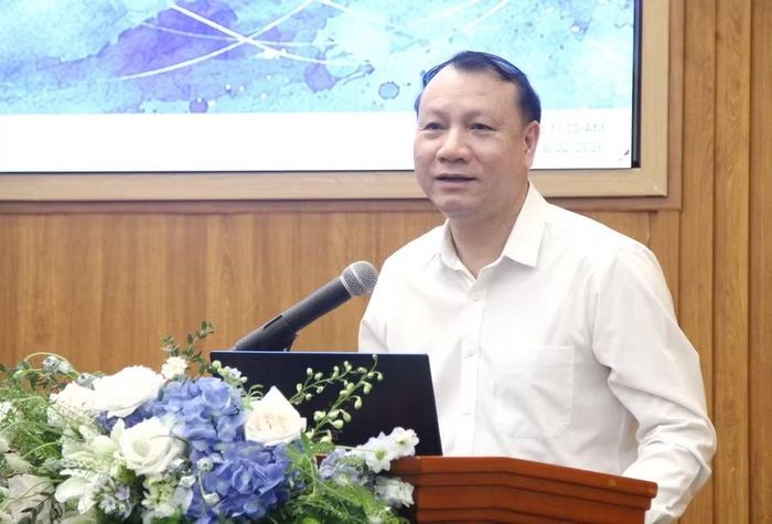 PGS.TS Nguyễn Đức Sơn – Hiệu trưởng Trường Đại học Sư phạm Hà Nội phát biểu tại hội thảo.