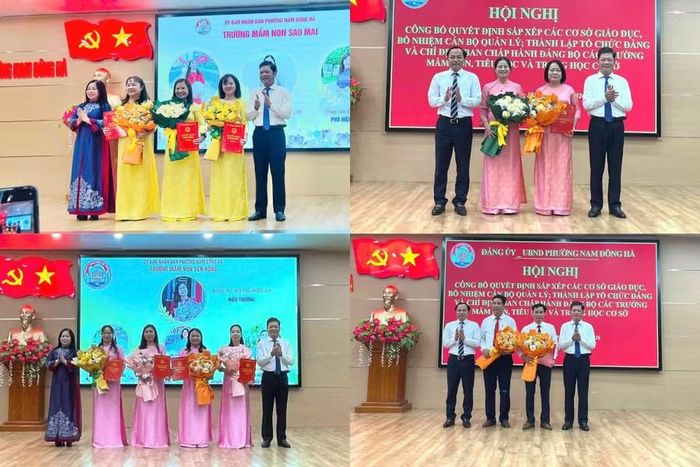 Phường Nam Đông Hà hoàn thành việc sắp xếp 14 cơ sở giáo dục công lập thành 7 cơ sở.