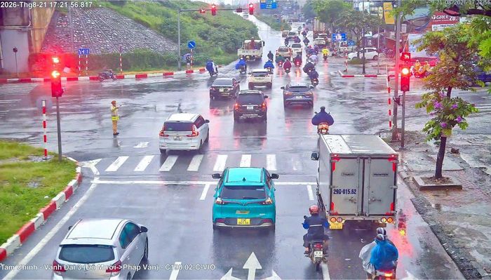 Hình ảnh từ hệ thống camera AI trên các tuyến giao thông.