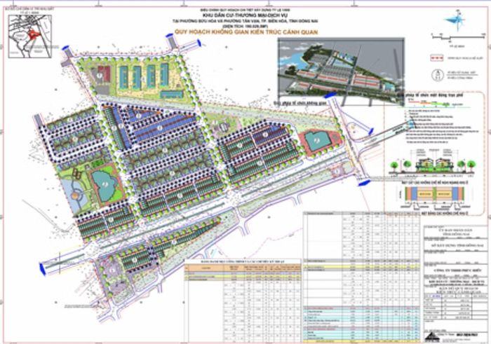 Phối cảnh chi tiết dự án Khu dân cư - Thương mại - Dịch vụ tại phường Bửu Hòa và phường Tân Vạn do Công ty TNHH Phúc Hiếu làm chủ đầu tư (ảnh: Bộ Xây dựng)