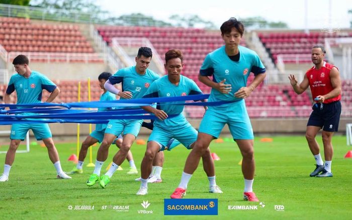 CLB Công an TP.HCM tập luyện cho mùa giải mới. Ảnh: CLB Công an TP.HCM.