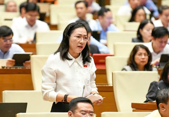 Đại biểu Nguyễn Thị Yến Nhi (đoàn Vĩnh Long). Ảnh: Như Ý.