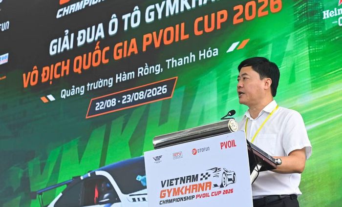 Ông Nguyễn Duy Tự, Phó Giám đốc Sở Văn hóa - Thể thao và Du lịch Thanh Hóa phát biểu tại giải đấu.