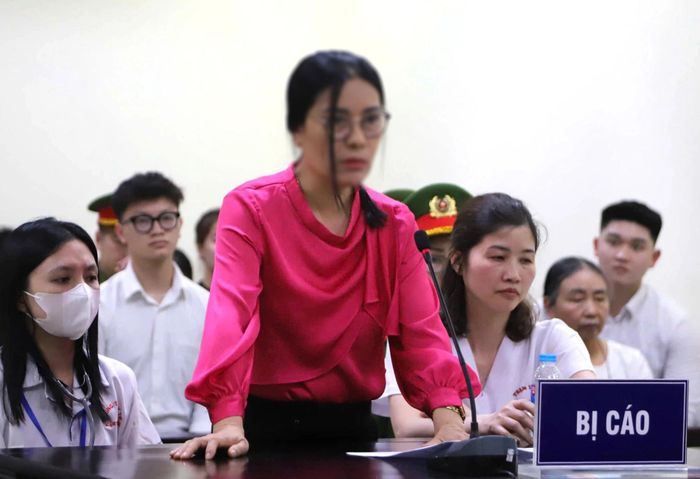 Bị cáo Nguyễn Thị Bình tại phiên tòa sơ thẩm.