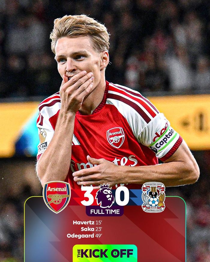 Arsenal giành chiến thắng tưng bừng trận ra quân