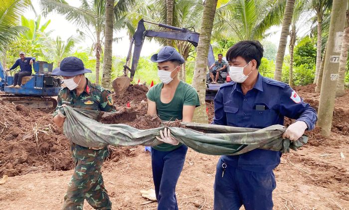 Sau nhiều ngày tìm kiếm, Đội K91 đã quy tập được hơn 44 bộ hài cốt liệt sĩ. Ảnh: Đội K91