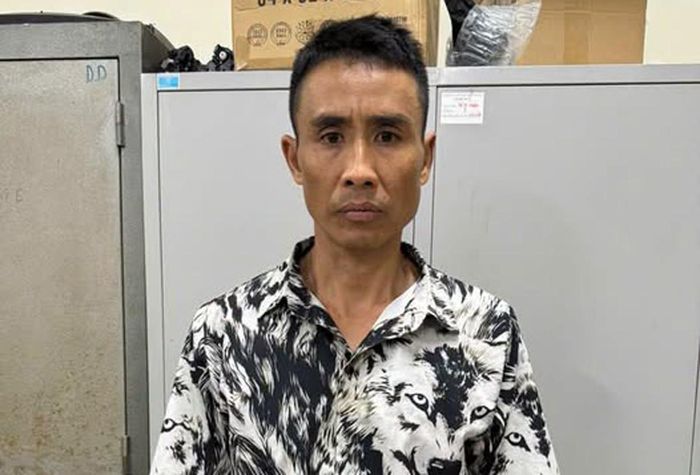Nguyễn Khắc Tú tại cơ quan công an. Ảnh: CACC