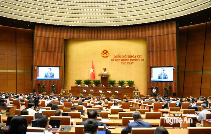 Kỳ họp không thường lệ thứ nhất, Quốc hội Khóa XVI. Ảnh: Viết Chung