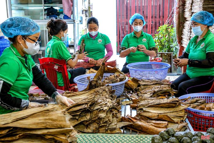 Nghề làm bánh gai truyền thống của làng Khổng Yên được gìn giữ, phát triển cho đến ngày nay.