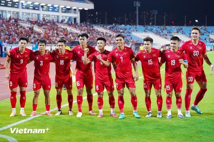 Đội tuyển Việt Nam hướng đến một kết quả có lợi ở trận chung kết lượt đi trên sân Thái Lan. (Ảnh: Việt Anh/Vietnam+)