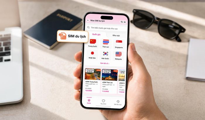 MoMo tích hợp eSIM phủ sóng hơn 200 quốc gia cùng hệ sinh thái dịch vụ đa dạng, hoàn thiện trải nghiệm du lịch và công tác quốc tế cho người dùng Việt. Ảnh minh hoạ