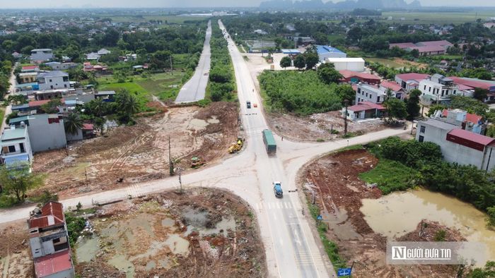 Đường nối trung tâm tỉnh Thanh Hóa với sân bay Thọ Xuân đã thi công trở lại.