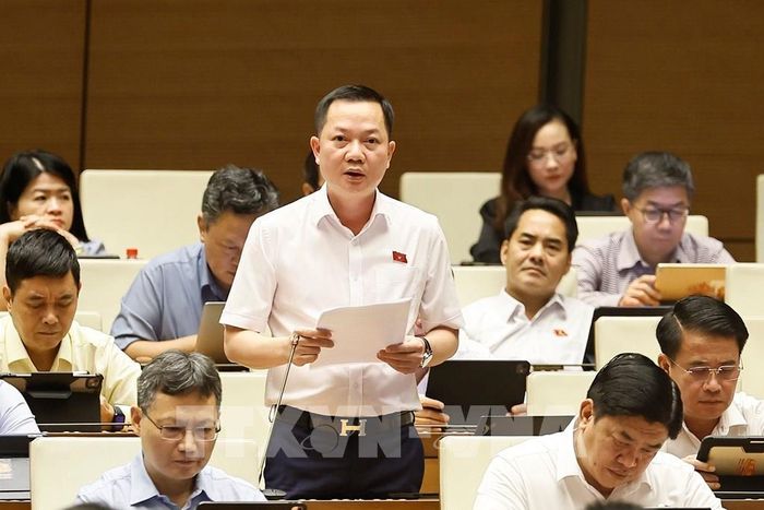 Đại biểu Quốc hội thành phố Đồng Nai Trịnh Xuân An phát biểu. Ảnh: Doãn Tấn - TTXVN