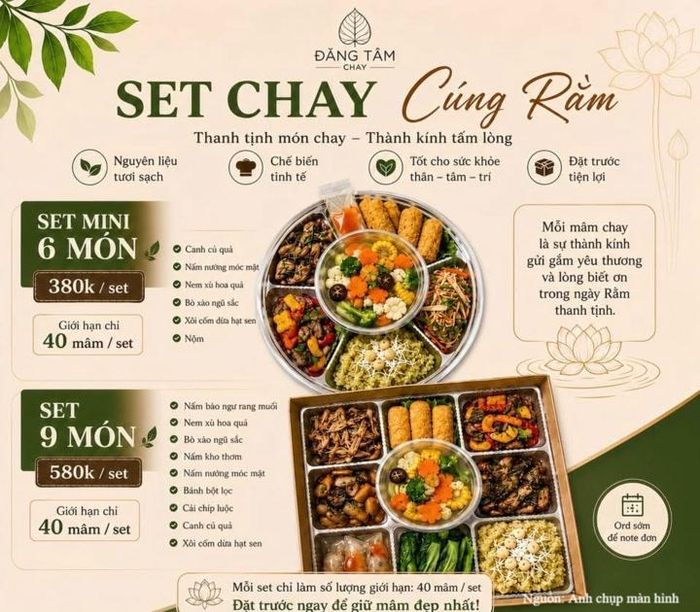Nhiều gia đình lựa chọn thực phẩm chay và đặt sẵn mâm cỗ trên sàn thương mại điện tử để tiết kiệm thời gian chuẩn bị.
