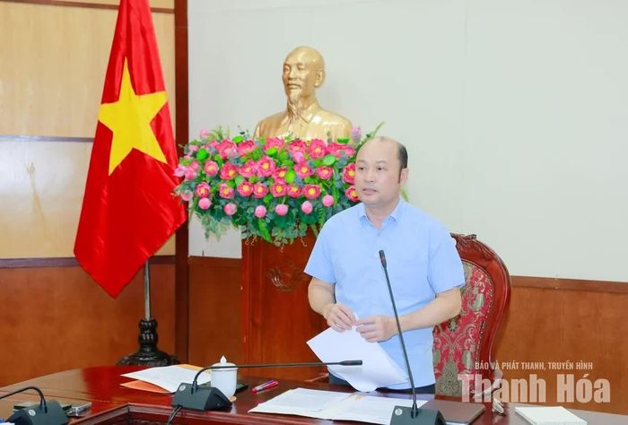 Phó Chủ tịch UBND tỉnh Cao Văn Cường phát biểu kết luận hội nghị.