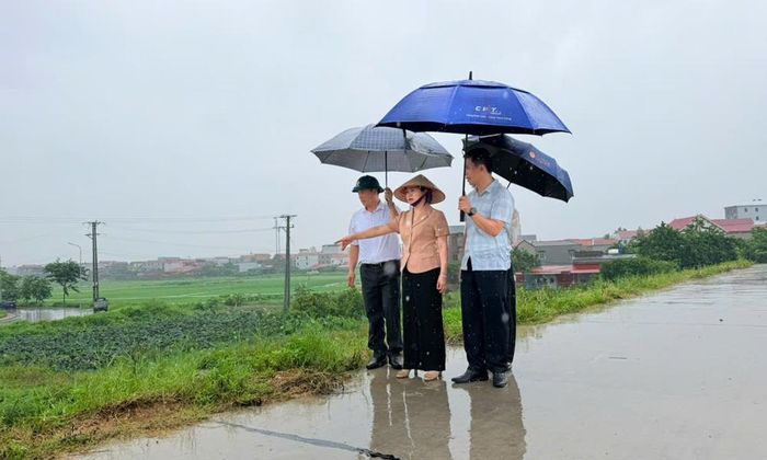  Phó Chủ tịch HĐND tỉnh Lâm Thị Hương Thành yêu cầu xã Xuân Cẩm tiếp tục nghiên cứu nâng cấp tuyến đê ở vị trí Km30+600. 