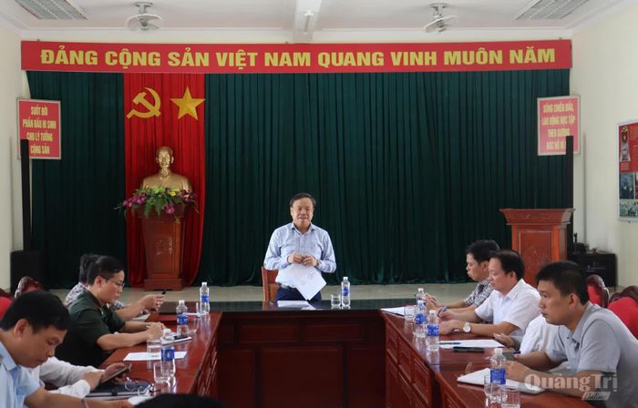 Đồng chí Lê Đức Tiến, Phó Chủ tịch UBND tỉnh phát biểu kết luận tại buổi kiểm tra - Ảnh: T.P