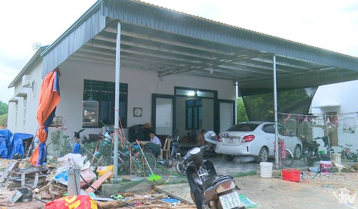 Căn nhà vừa mới xây của gia đình ông Đỗ Văn Sơn.