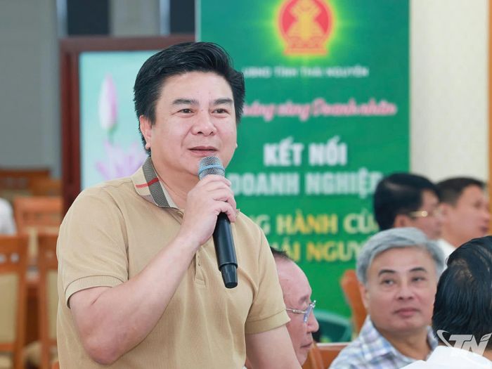 Chủ tịch Hội đồng quản trị Công ty CP Bóng đá Thái Nguyên phát biểu tại chương trình.