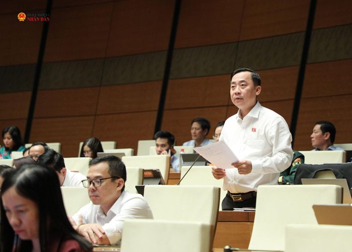 ĐBQH Đào Chí Nghĩa (TP. Cần Thơ) phát biểu tại Hội trường chiều 21/8. Ảnh: Khánh Duy
