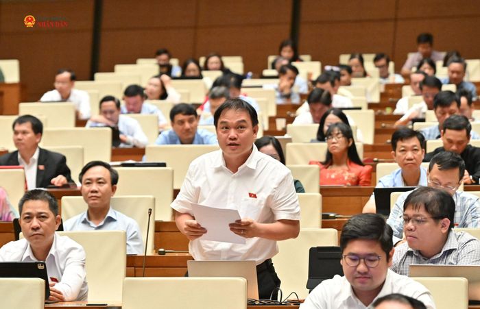 ĐBQH Nguyễn Thanh Xuân (TP. Huế) phát biểu. Ảnh: Quang Khánh