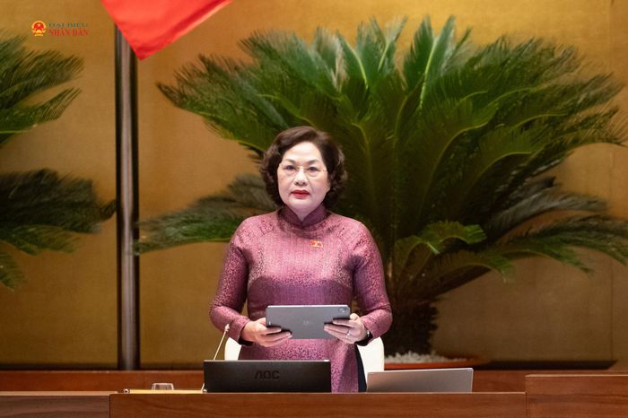 Phó Chủ tịch Quốc hội Nguyễn Thị Hồng điều hành phiên họp. Ảnh: Phạm Thắng