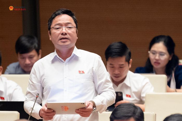 ĐBQH Nguyễn Thành Trung (Hải Phòng) phát biểu. Ảnh: Phạm Thắng