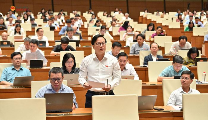 ĐBQH Phan Duy Anh (TP Đà Nẵng) phát biểu. Ảnh: Quang Khánh