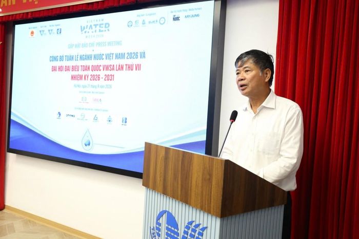 Ông Nguyễn Ngọc Điệp, Chủ tịch Hội Cấp Thoát nước Việt Nam thông tin về sự kiện.