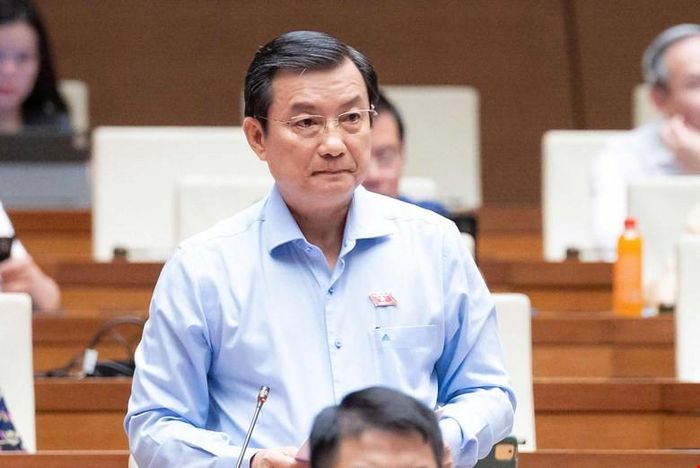 Đại biểu Phạm Trọng Nhân (Đoàn thành phố Hồ Chí Minh) phát biểu. Ảnh: Quochoi.vn