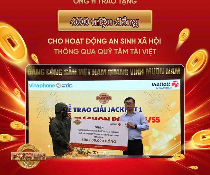 Người trúng thưởng sẽ nộp 10% tiền thuế trên tổng giá trị tiền thưởng được nhận.