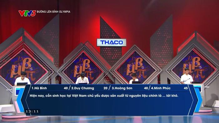 Các thí sinh trong phần thi Khởi động.