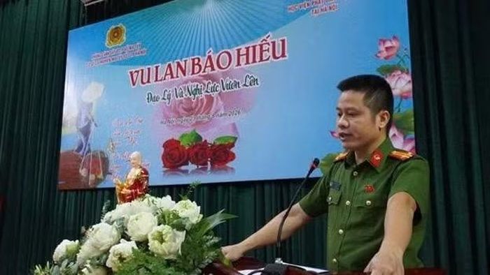 Thượng tá Nguyễn Hữu Quý, Trưởng Cơ sở Cai nghiện ma tuý số 2 TP Hà Nội phát biểu khai mạc